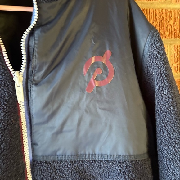 Peloton Navy Blue Sherpa Fleece Zippered Jacket Size XL - Picture 2 of 6